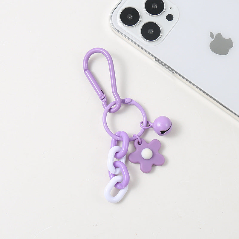 Wholesale Flower Chain Bell Keychain